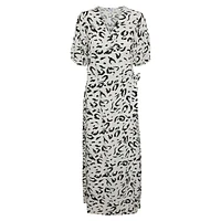 Fergie Wrap A-Line Midi Dress