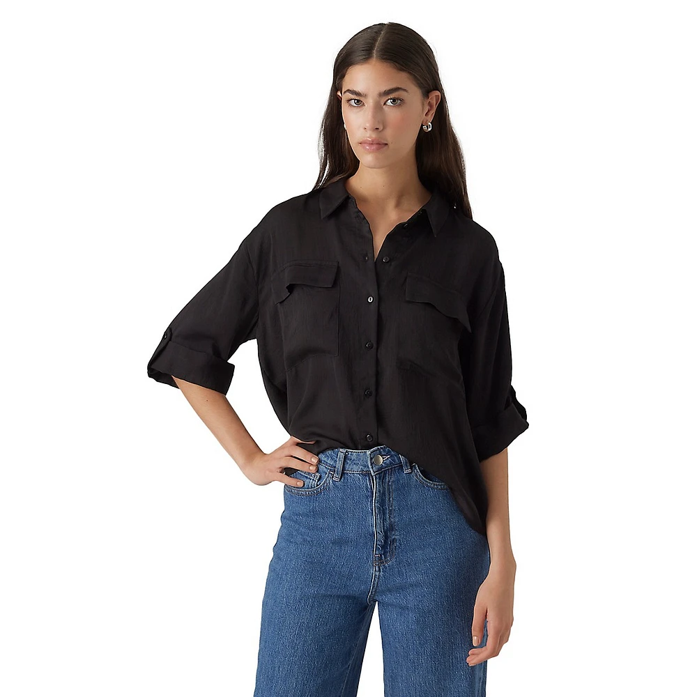 Fabiana Relaxed-Fit Utility Shirt