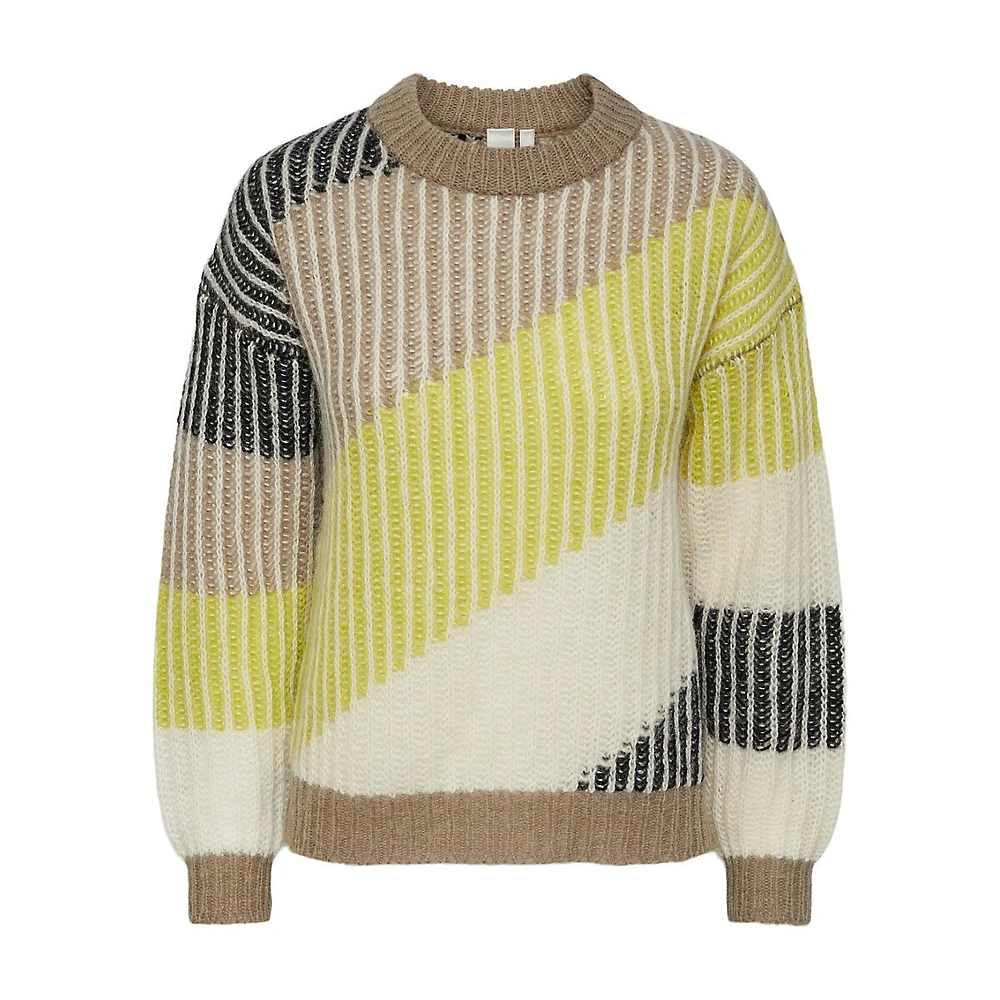 Yaslennis Merino-Blend Striped Sweater