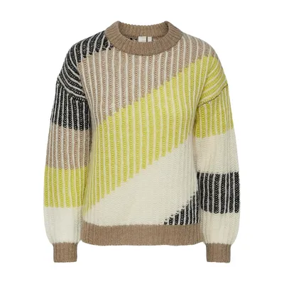 Yaslennis Merino-Blend Striped Sweater