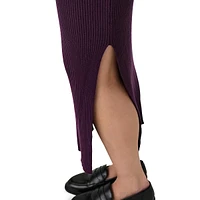 V-Neck Midi Knitted Dress
