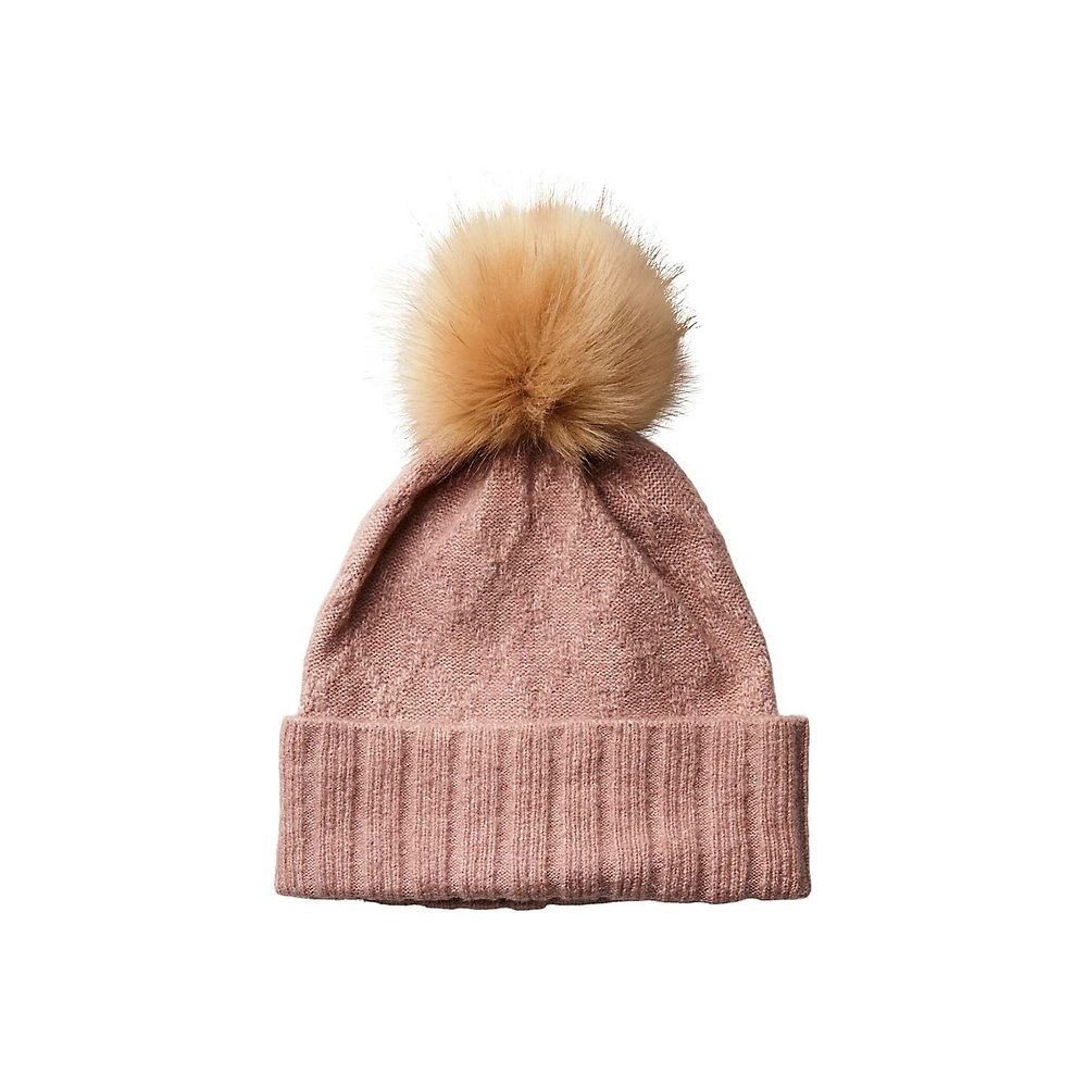 Jantasia Faux Fur Pom-Pom Toque