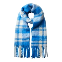 Julieta Long Plaid Fringed Scarf