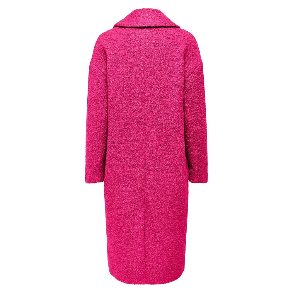 boucle pink coat