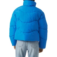 Wave-Quilted Padded Jacket