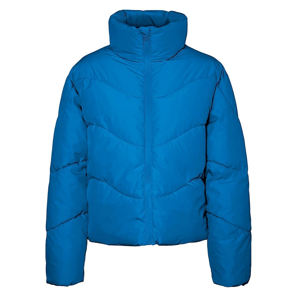 Wave-Quilted Padded Jacket