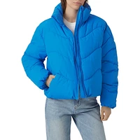 Wave-Quilted Padded Jacket