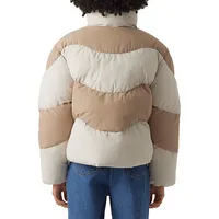 Wave-Quilted Puffer Jacket