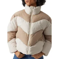 Wave-Quilted Puffer Jacket