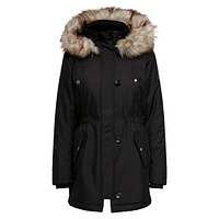 Iris Faux Fur-Trim Hooded Parka