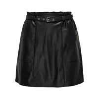 Heidi Faux Leather Belted Mini Skirt