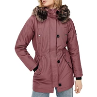 Iris Faux Fur-Trim Hooded Parka