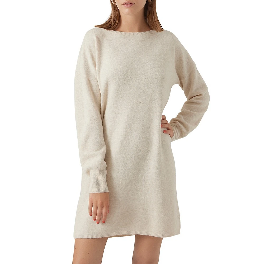 Loose-Fit Knit Shift Dress