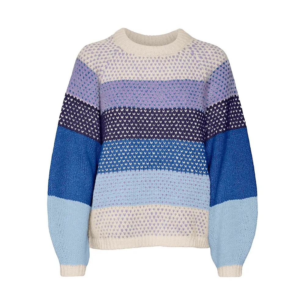 VERO MODA Colourblock Balloon-Sleeve Sweater