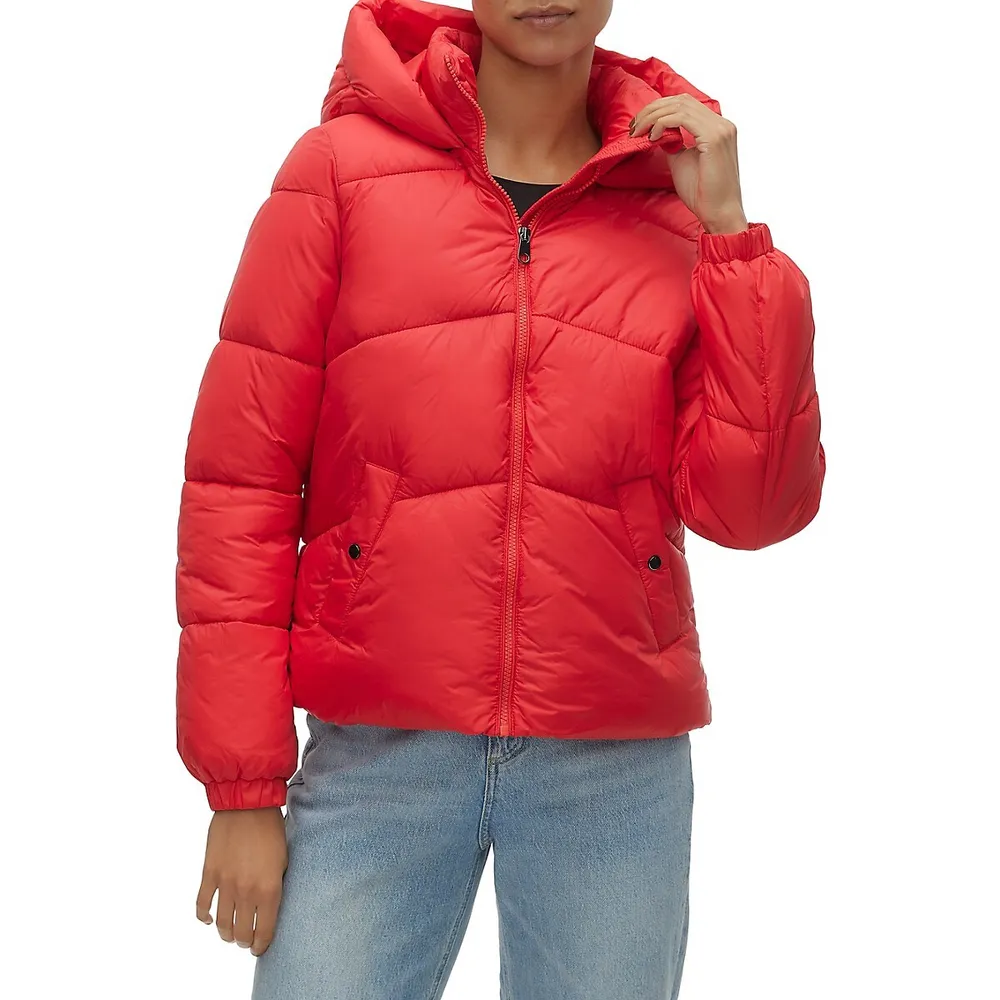 Uppsala Cropped Hooded Puffer Jacket