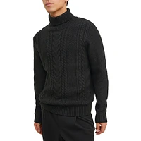 Craig Cable-Knit Turtleneck Sweater