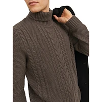 Craig Cable-Knit Turtleneck Sweater