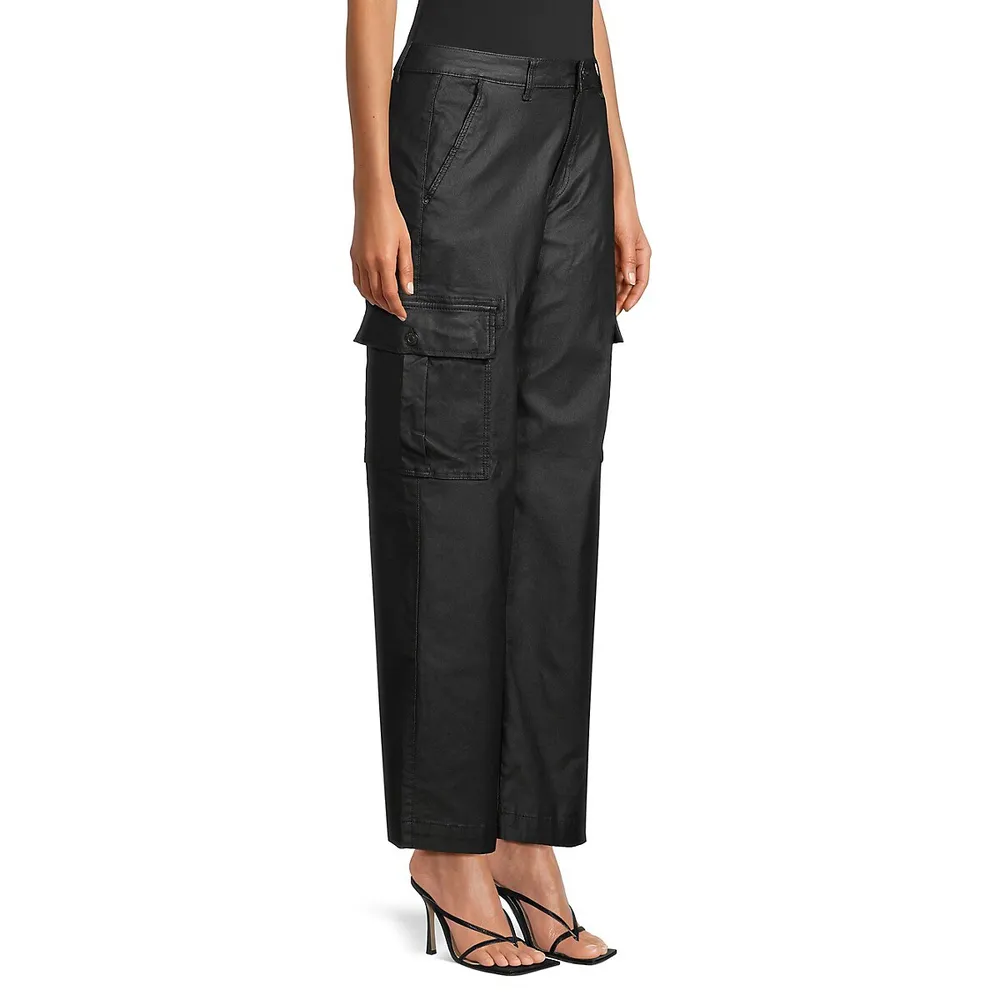 Yolanda Coated Wide Cargo Pants