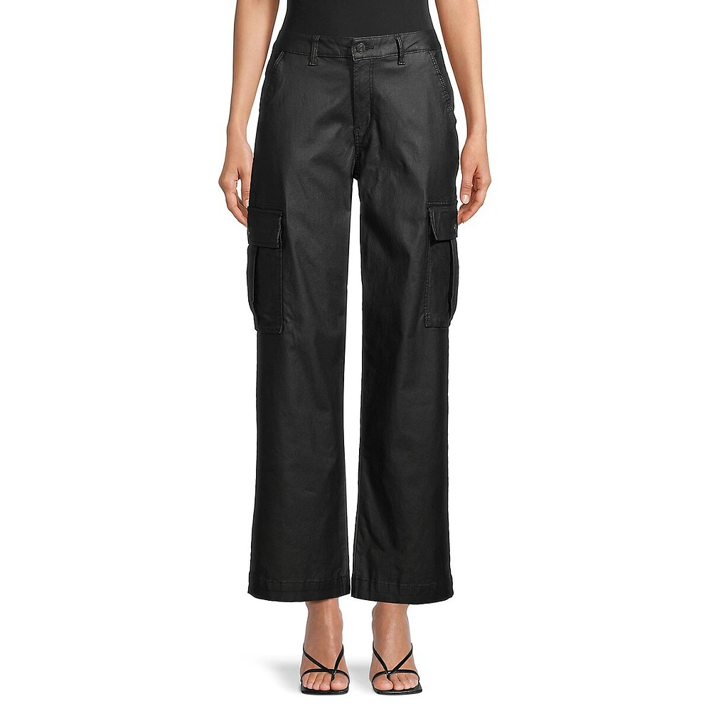 Yolanda Coated Wide Cargo Pants