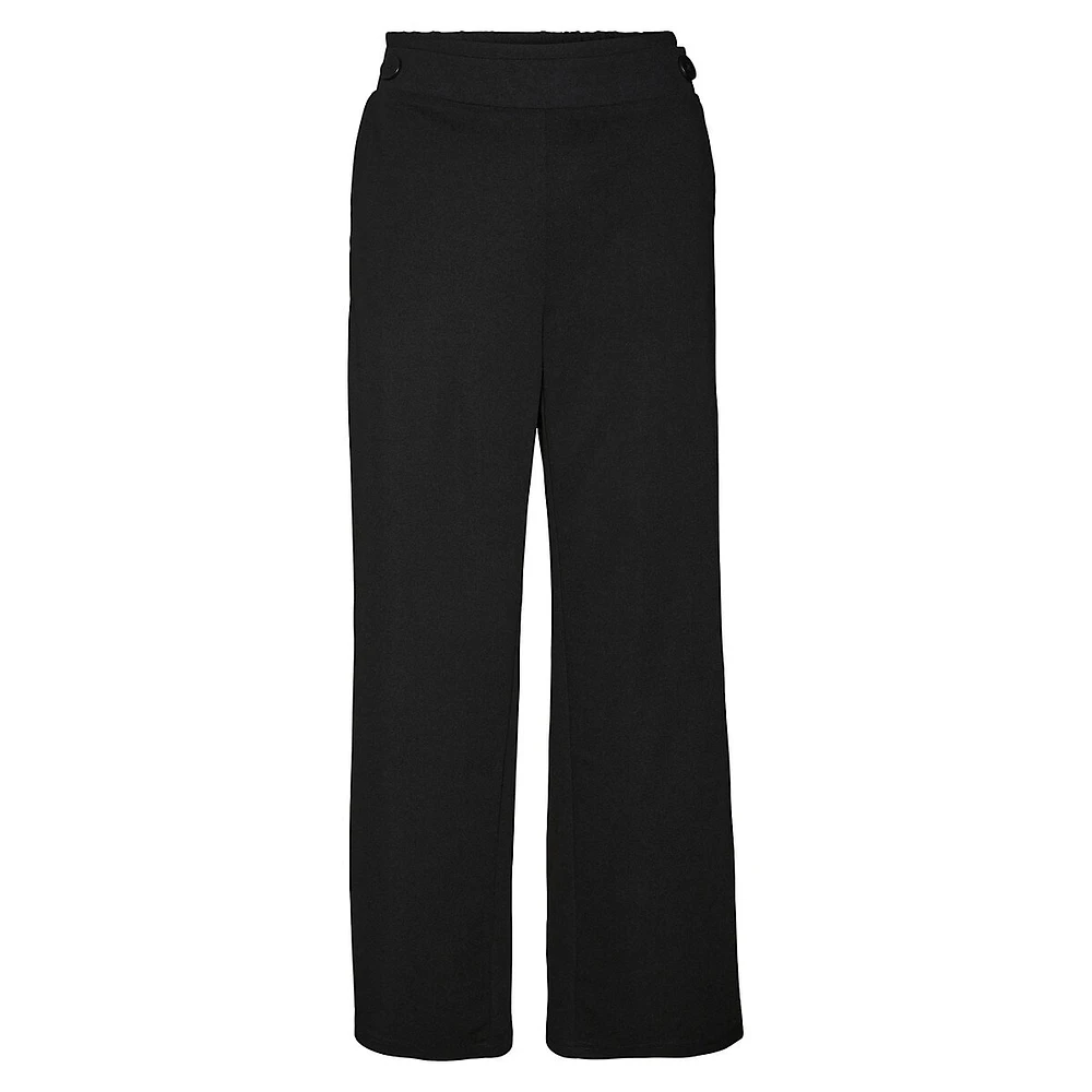 Liva High-Waist Wide-Leg Pull-On Trousers