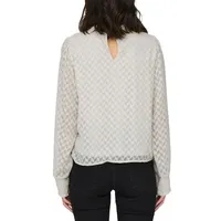 Emmery Highneck Chevron Pattern Blouse
