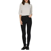 Emmery Highneck Chevron Pattern Blouse