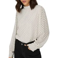 Emmery Highneck Chevron Pattern Blouse
