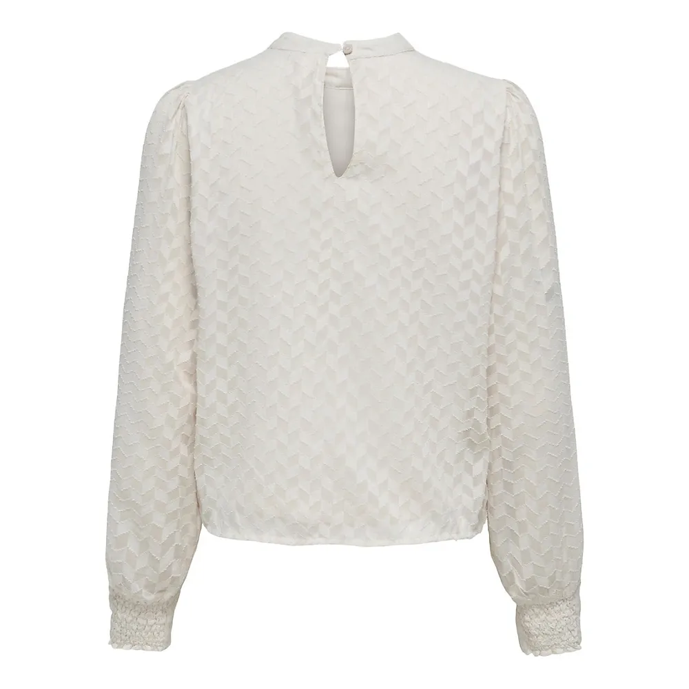 Emmery Highneck Chevron Pattern Blouse