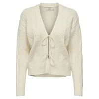 Fia Front-Tie Cable-Knit Cardigan