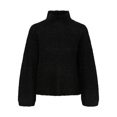 Nell Chunky Mockneck Raglan Sweater