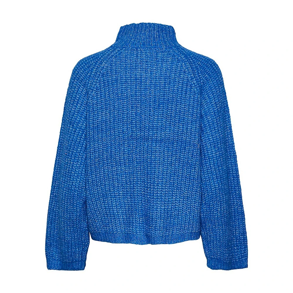 Nell Chunky Mockneck Raglan Sweater