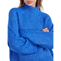 Nell Chunky Mockneck Raglan Sweater