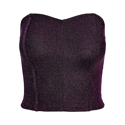 Haut style corset pailleté