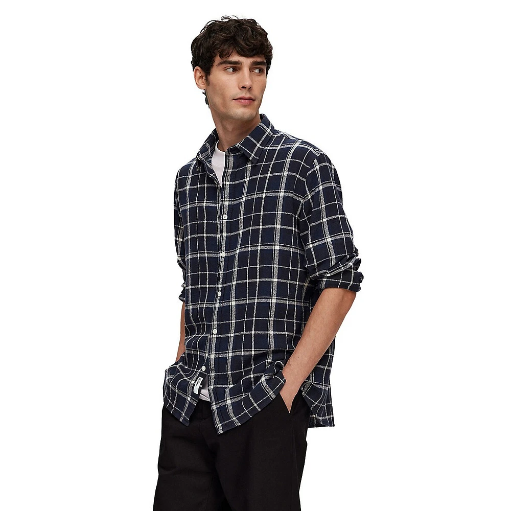 Regowen Twisted Plaid Shirt