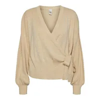 Assi Wrap-Front Side-Tie Sweater