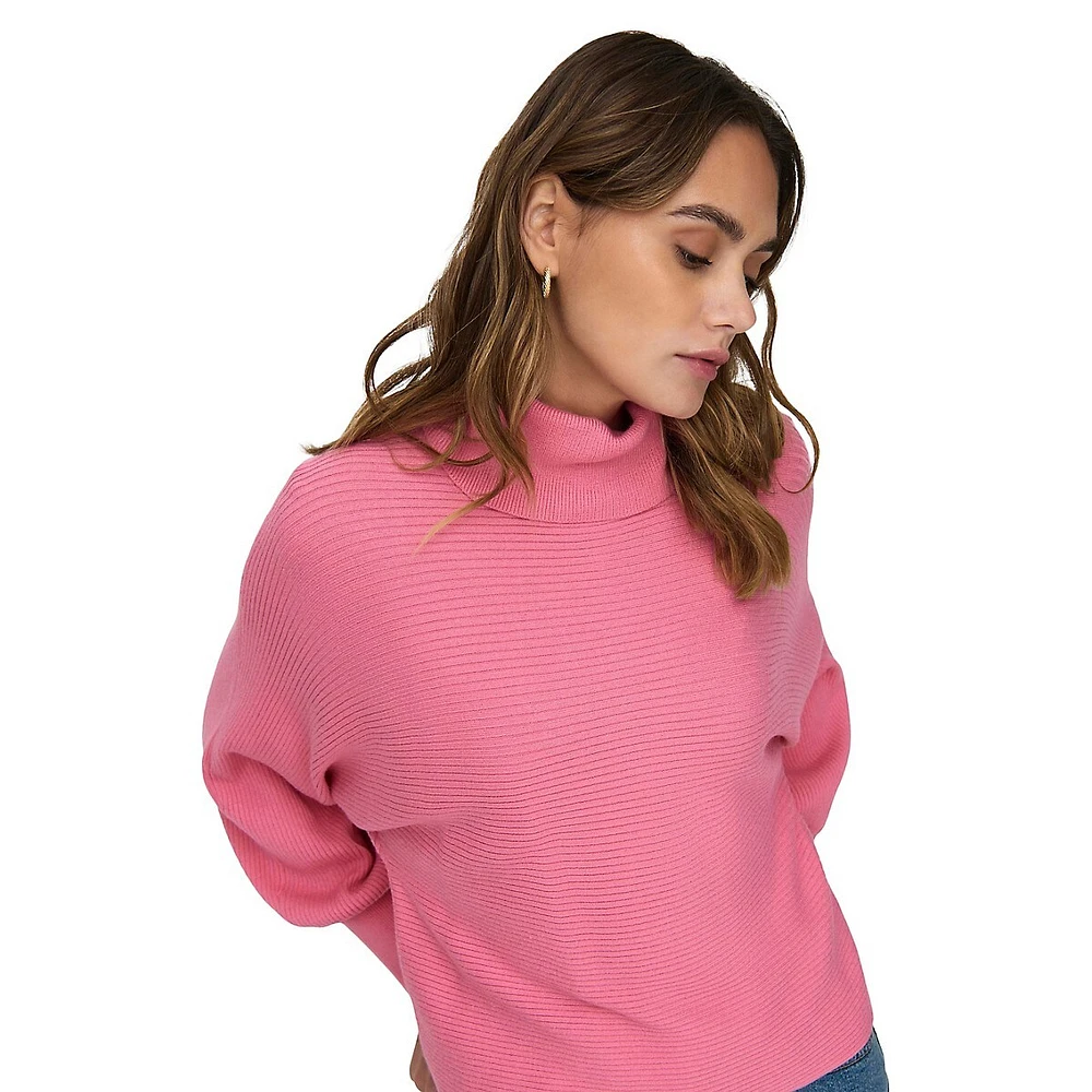 Lela Rollneck Ribbed Sweater