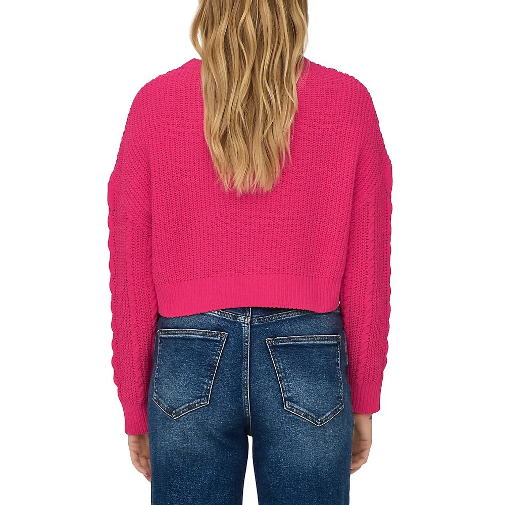 Cropped Chenille Sweater