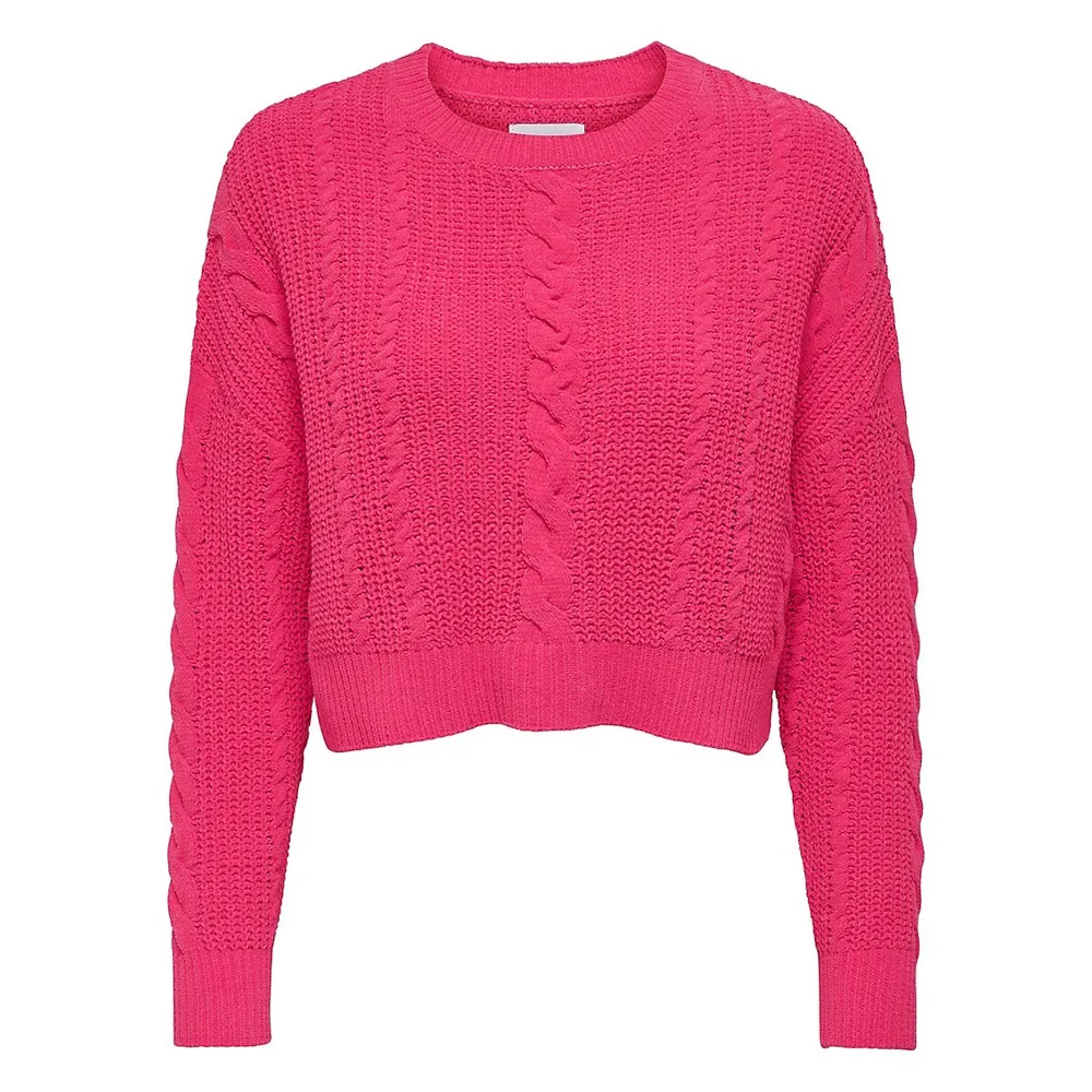 Cropped Chenille Sweater