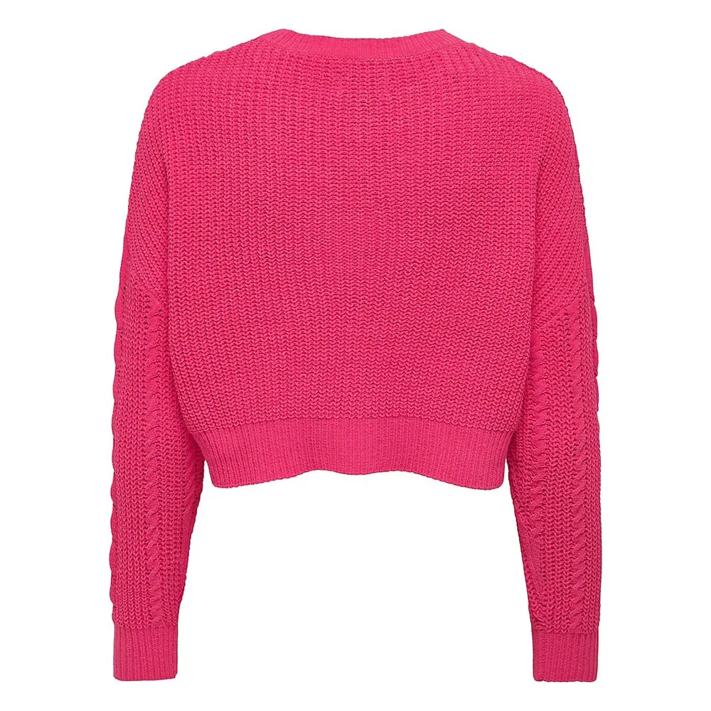 Cropped Chenille Sweater