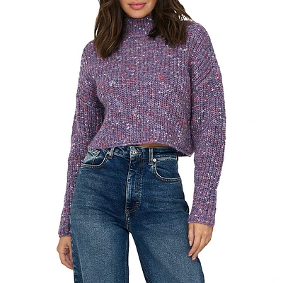 Cropped Confetti-Knit Sweater