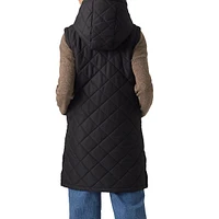 Louise Diamond-Quilted Hooded Vest