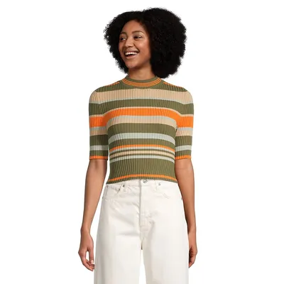 New Milla Striped Cropped Sweater