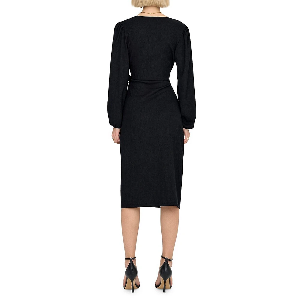 Merle Wrap Black Dress
