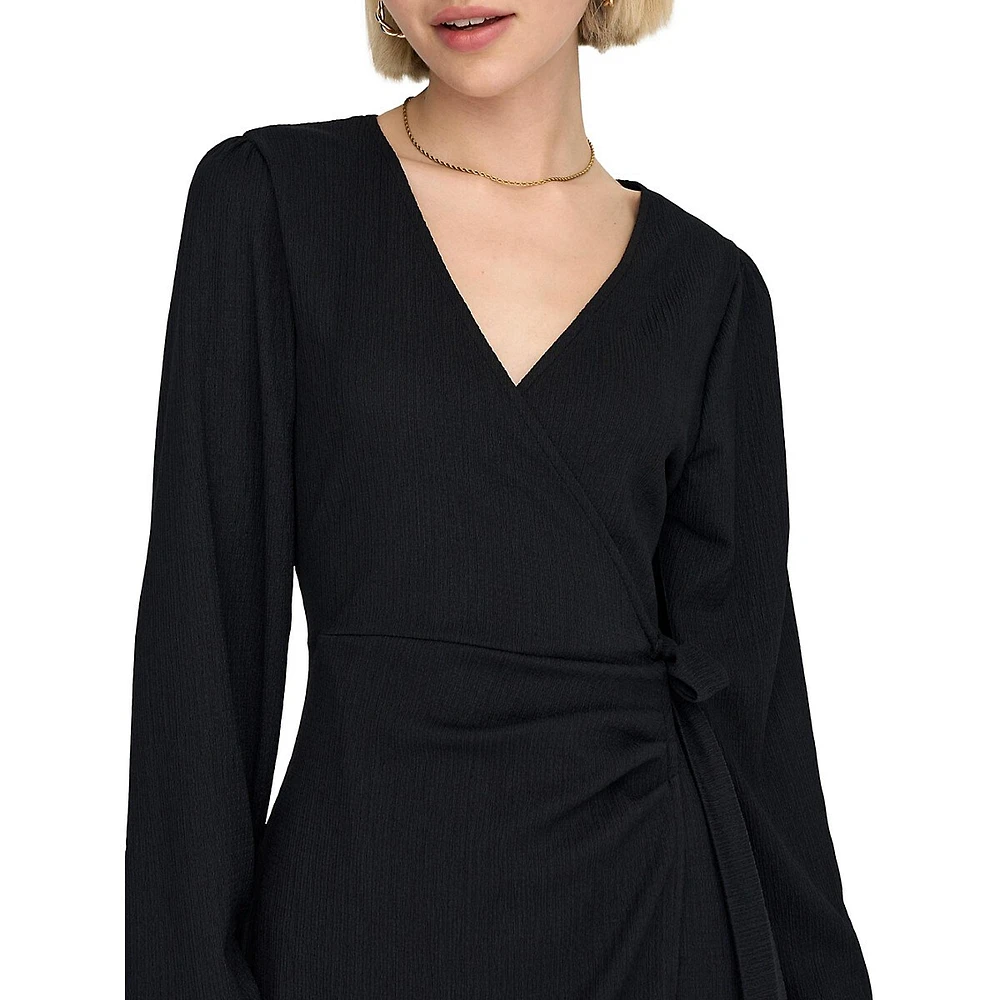 Merle Wrap Black Dress
