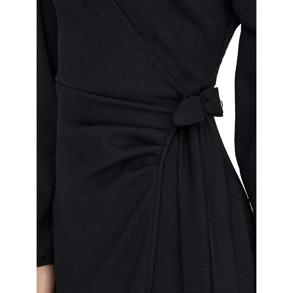 Merle Wrap Black Dress