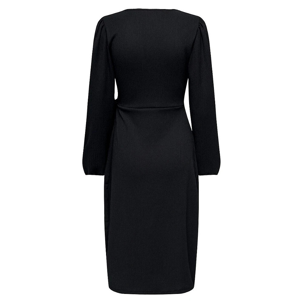 Merle Wrap Black Dress