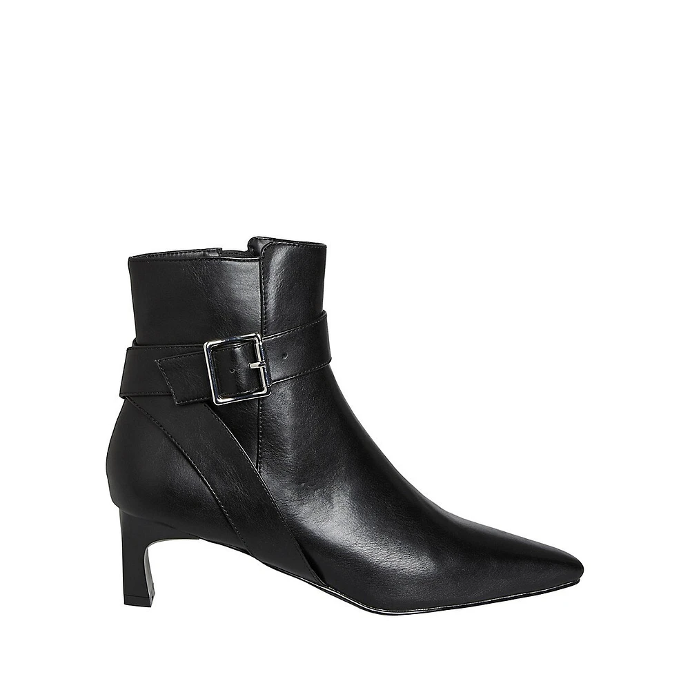 Magnolia Buckle-Strap Ankle Boots