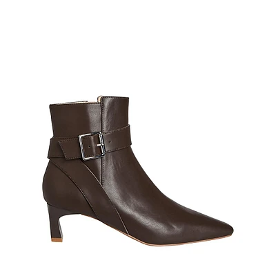 Magnolia Buckle-Strap Ankle Boots