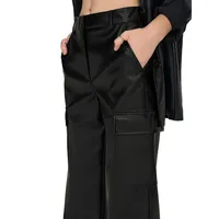 Blake Faux Leather Cargo Pants