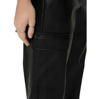 Blake Faux Leather Cargo Pants